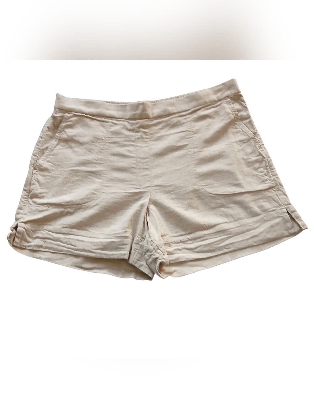EUC Banana Republic Women's, Size XL High-Rise Linen Blend Tan Shorts